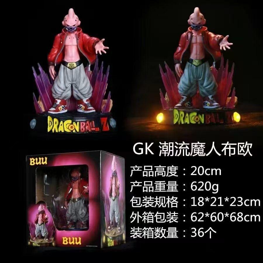 

Dragon Ball Z Buu Action Figure - Collectible Anime Model Toy Boxed Glowing Statue Trendy Robot Figure for Fans