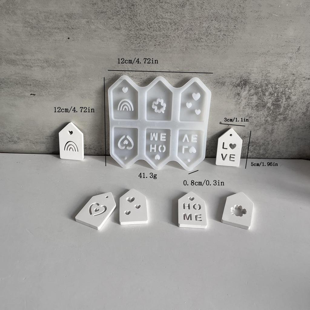 4/6 Grid Atmosphere Decoration Lighting House Ornament Silicone Molds DIY Gypsum European Style Pendant Resin Mold Handicrafts