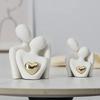 1Pc Romantic Love Embrace Statue Ornament Couple Set Bedroom Interior Decoration Valentine's Day Gift