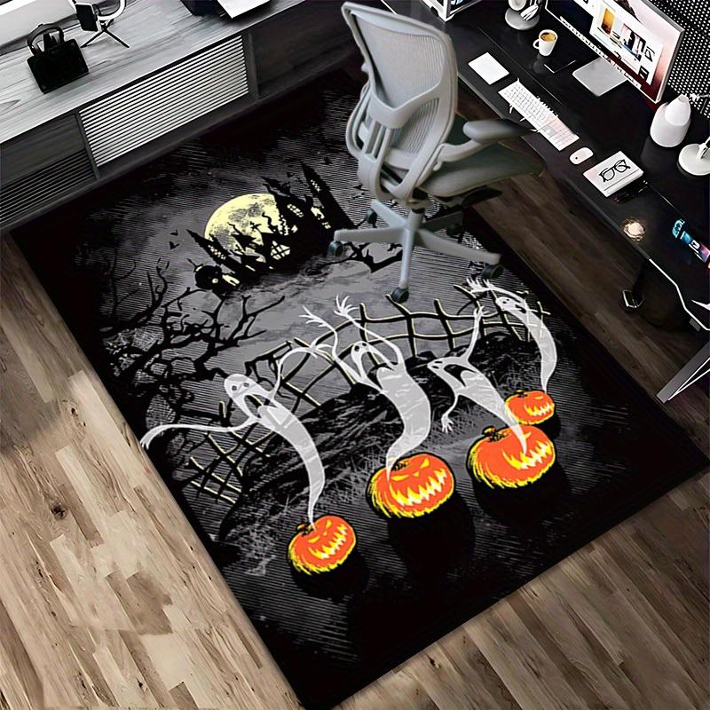 1pc Halloween Ghosts Themed Rug for Home Decor, Non-slip Office Carpet, Chair mat, Outdoor Mat, Christmas and Halloween gifts-0731077