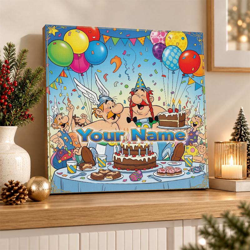 Asterix & Obelix Custom Name Text 5D Diamond Painting Kit DIY Full Drill Diamond Art Decoration