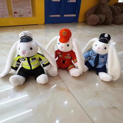 Police Traffic Police Rabbit Doll Uniform Rabbit Doll Plush Toy Unit Publicity Activities Gifts Ground Marketing Gifts