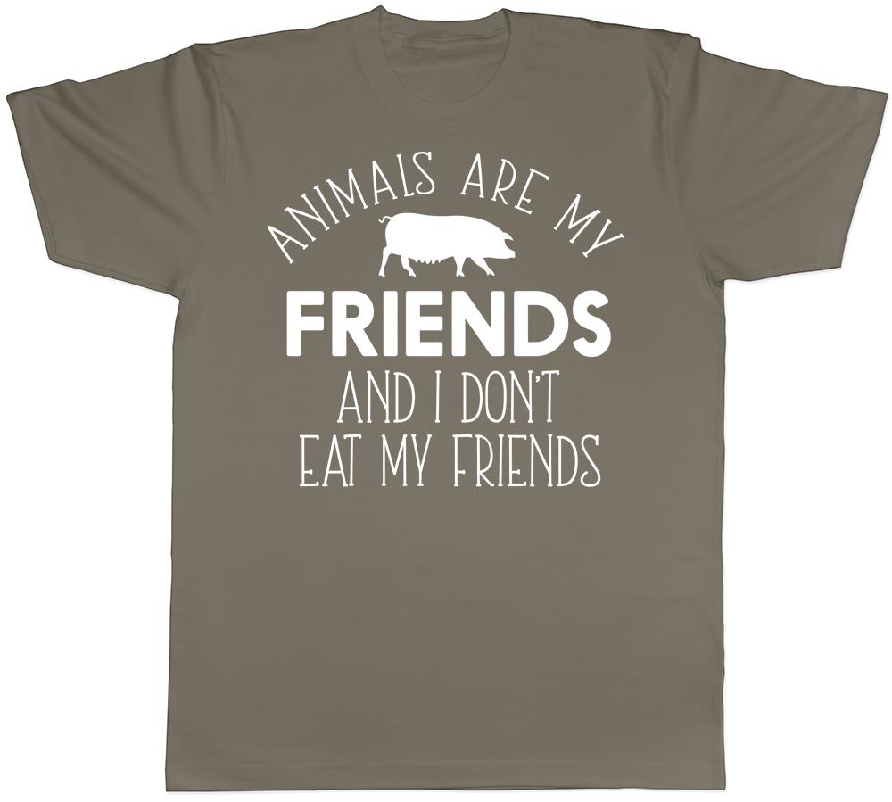 Animals are my Friends and I dont eat my Friends Vegetarian Unisex TShirt Tee