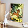 Disney Diamond Painting Kit Bambi 5D DIY Diamond Art Home Bedroom Wall Decor Flowers and Butterflies for Adults Kids Fun Craft Gift 128 Chars