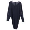 HELMUT LANG wool Long sleeve V-neck knit one piece S black Women Used