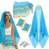 Belly Dance Performances Outfit Set Adult Belly Dancing Costume Lightweight Design For Dynamic Stage Presences