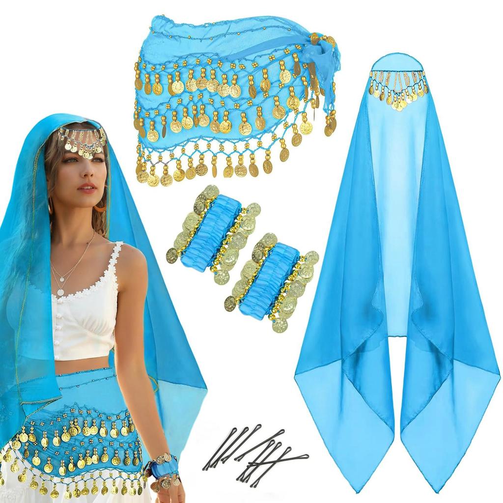 Belly Dance Performances Outfit Set Adult Belly Dancing Costume Lightweight Design For Dynamic Stage Presences