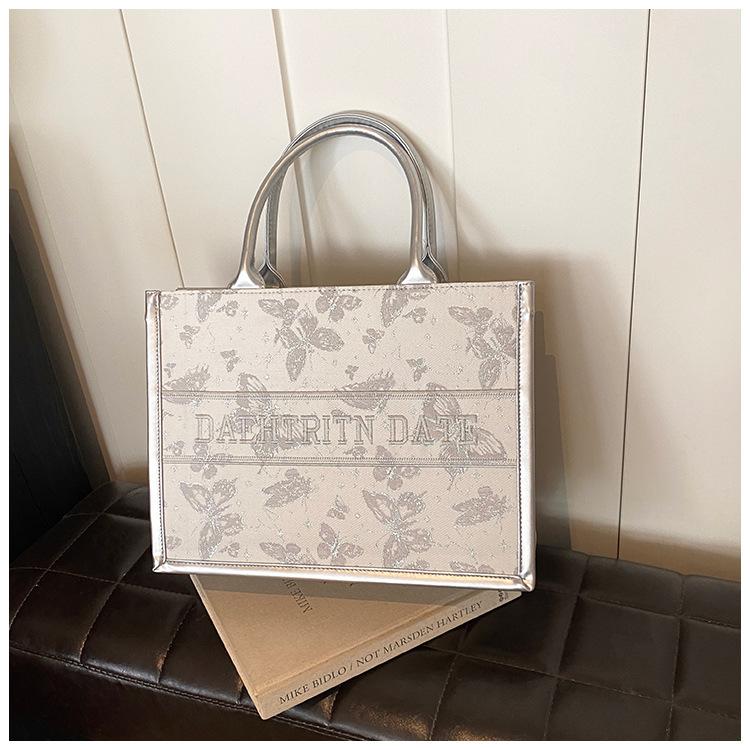Embroidery Handbag Women's Summer New Fashion Tote Bag Niche Texture Shopping Bag