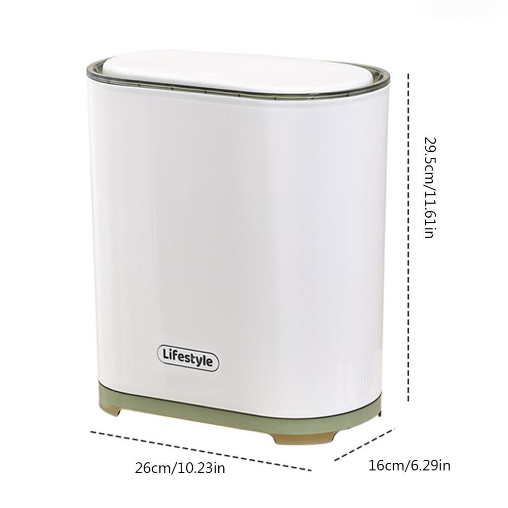 7/9.5/10/12L Trash Can with Lid Automatic Sensor Kitchen Trash Bin Footbed Mini Bin for Kitchen/Bedroom/Living Room/Office