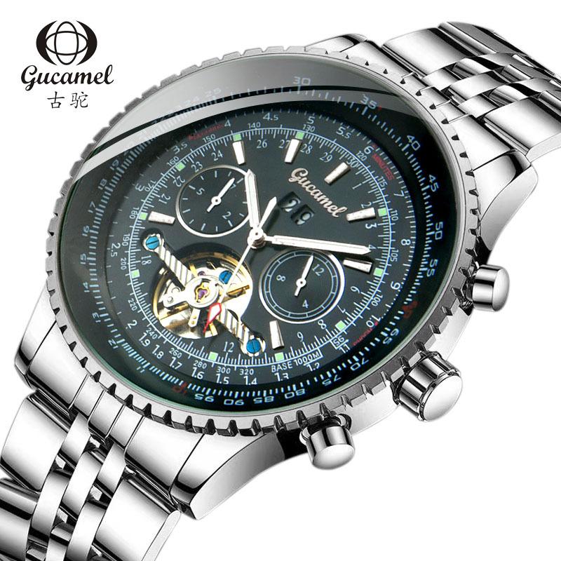 GUCAMEL Watch Men's Hollow Tourbillon Large Dial Business Men's Mechanical Watch Men's Watch