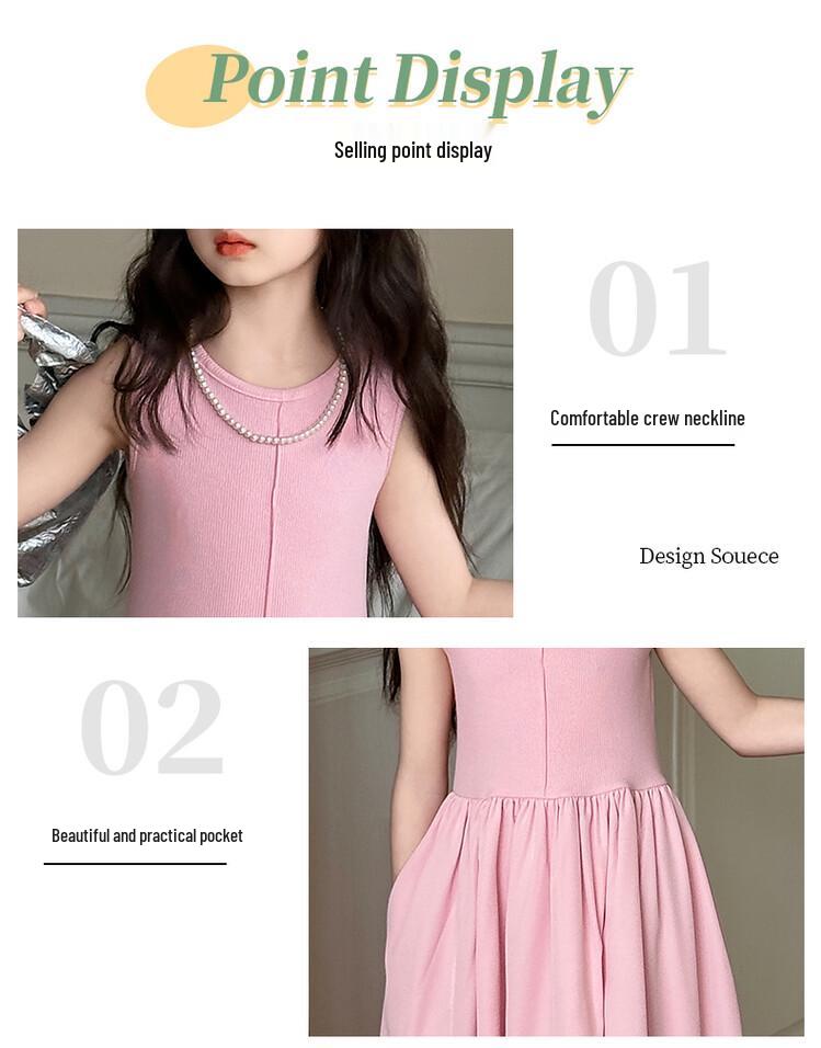 2026 Stylish Summer Princess Dress for Big Kids – Long Girls' Skirt