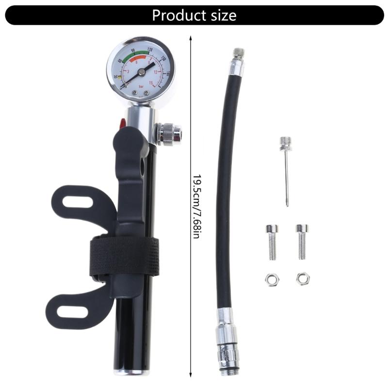 Bicycles Tire Air Pumps Mini Bike Hand Pump with Pressure Gauge, Bicycles Tire Pump Tyre Inflation Foot Pump Bikes Pump
