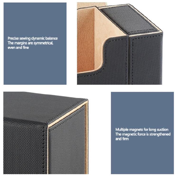 PU Card Deck Box with Dice Tray Game Card Collectors Scratch Resistant Card Storage Case Game Card Carrying Organizers