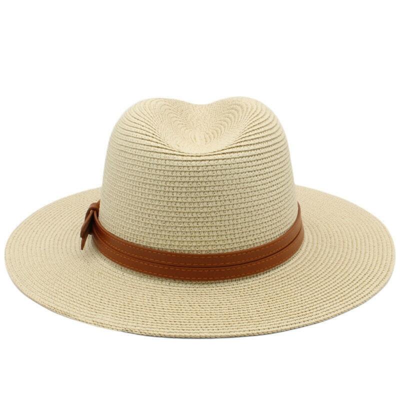 Beach Panama Hat Handmade Oversized Straw Hat Elegant Sun Hat Surprise Gift for Girlfriend for Vacations French Style