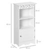 Podlahová skříňka a skříňka 2 police dveře v bílé MDF Koupelna MDF 40Š x 23H x 80V cm Bílá