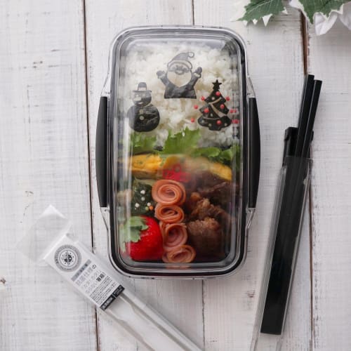 Komori Resin Monotone Dome Lunch Box 750 Black 665261