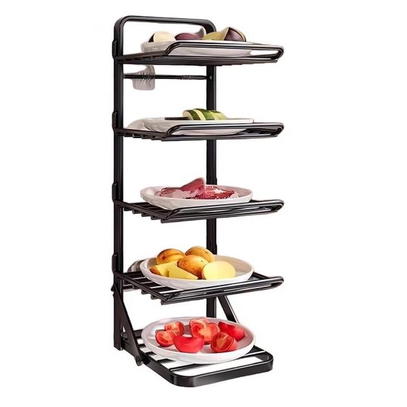 Foldable Nordic Carbon Steel Kitchen Storage Rack