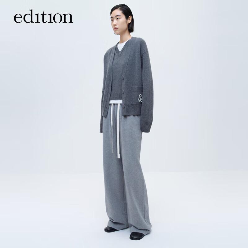 

Комплект женского вязаного кардигана и жилета из мериносовой шерсти L