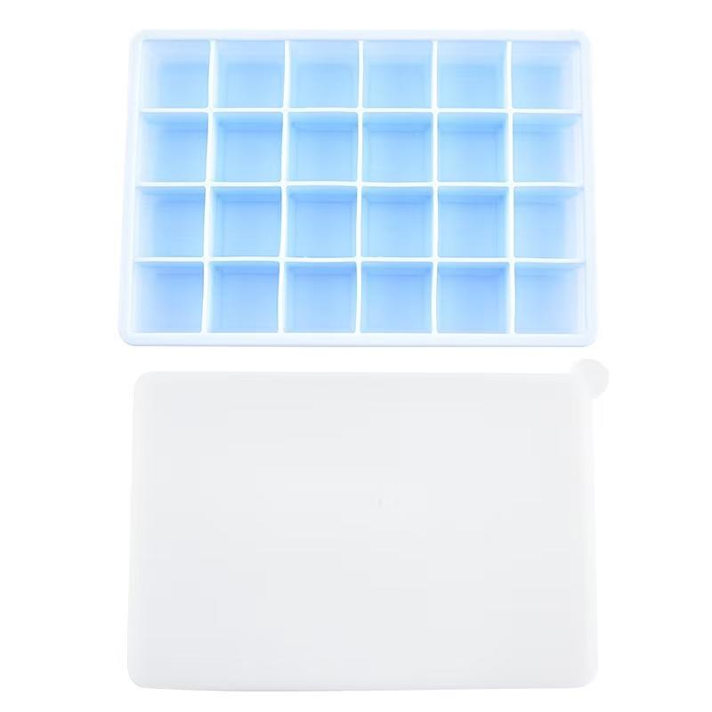 24 Grid Silicone Ice Cube Mold Big Square Ice Cube Tray Mold Ice Cube Maker Non-toxic Durable Bar Pub Wine Ice Blocks Maker