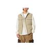Li Ning Sports Trend Series Solid Color Stand Collar Cardigan Vest Men Vests Milk-Khaki AMRU033-4