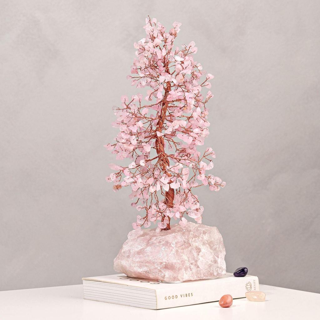Gemstone Tree Rose Quartz - Love Large