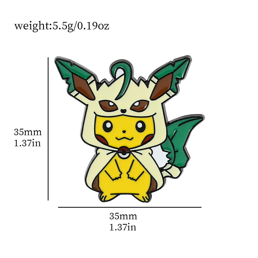 Anime Pokémon Emaille-Anstecker für Rucksäcke Niedliche Pikachu Gengar Glurak Broschen Metall Emaille Abzeichen Pins Pokemon Sammlung Geschenk