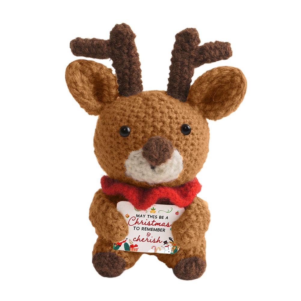 2025 Christmas Crochet Doll Lovely Christmas Crochet Positive Doll Christma Ornaments Emotional Gift