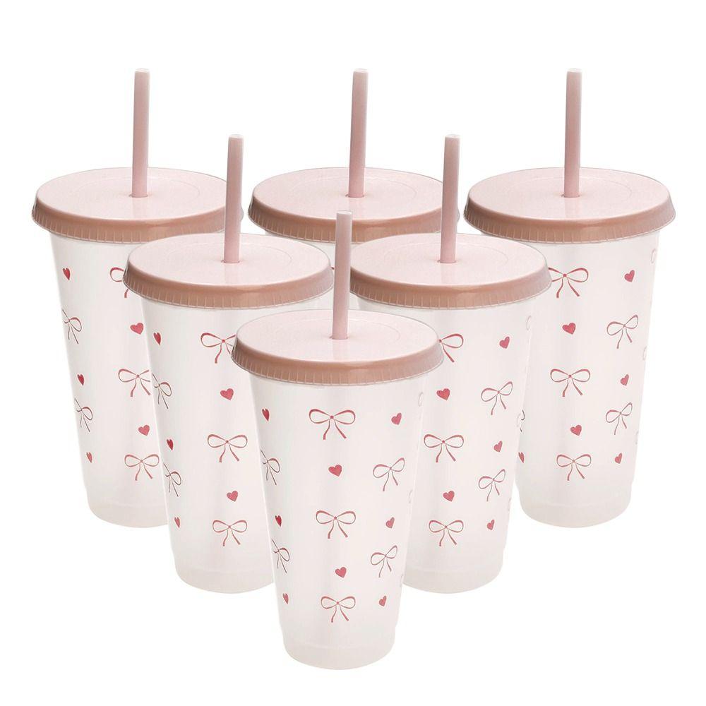 

1/4/6Pcs 24oz/700ml With Lids Sippy Summer Sippy Cup Large Capacity Water Cup Drinking Kettle 1PC