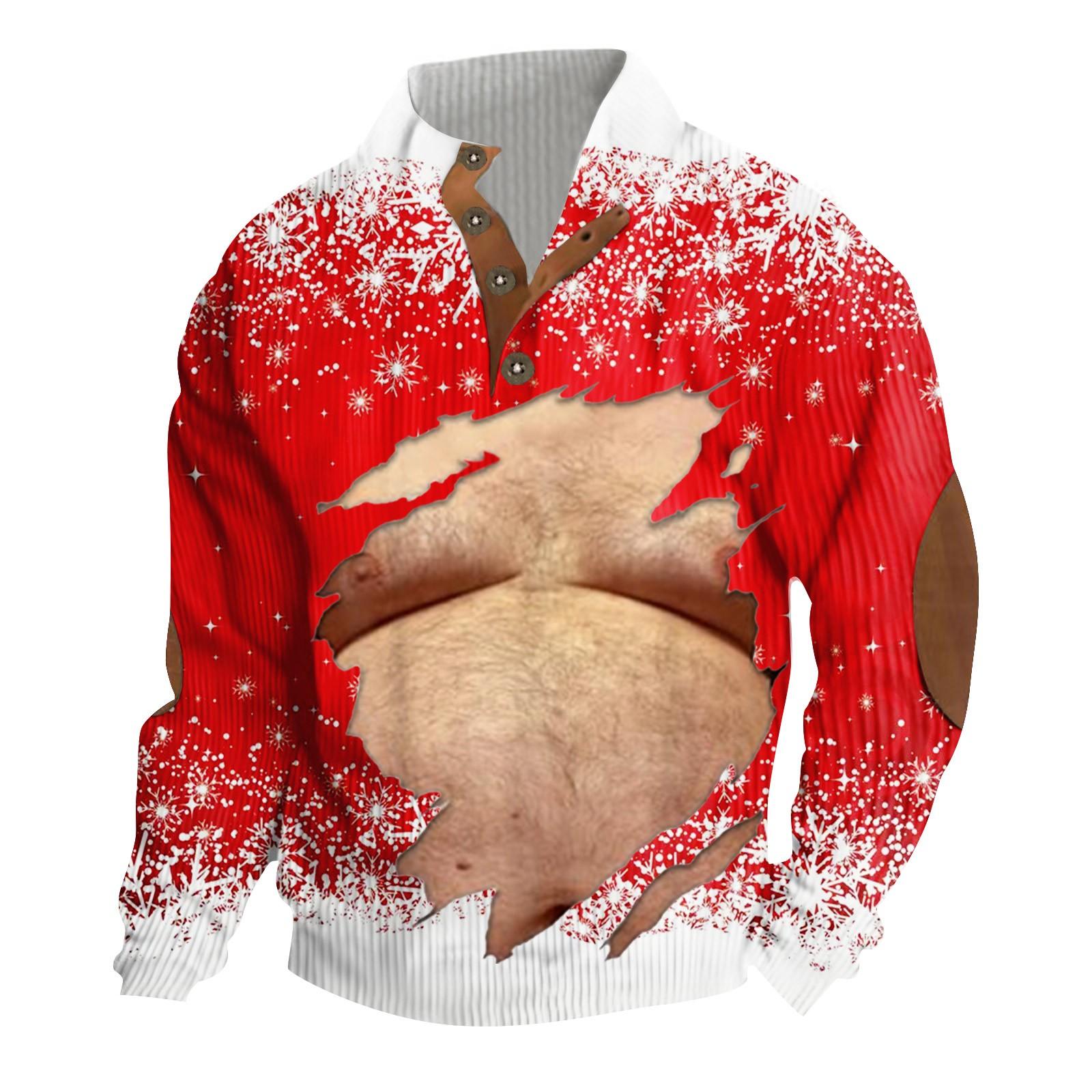 

Трикотажный принт спагетти рождественский необычный мужской свитшот с воротником-стойкой и карманом для активного отдыха с пряжкой M