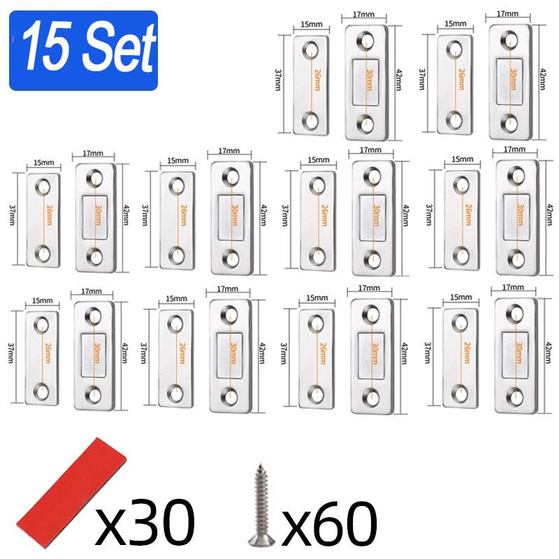 Door Magnet Self Adhesive Magnetic Cabinet Catches Invisible Magnets Door Stopper Patch Furniture Drawer Window Closer Latch