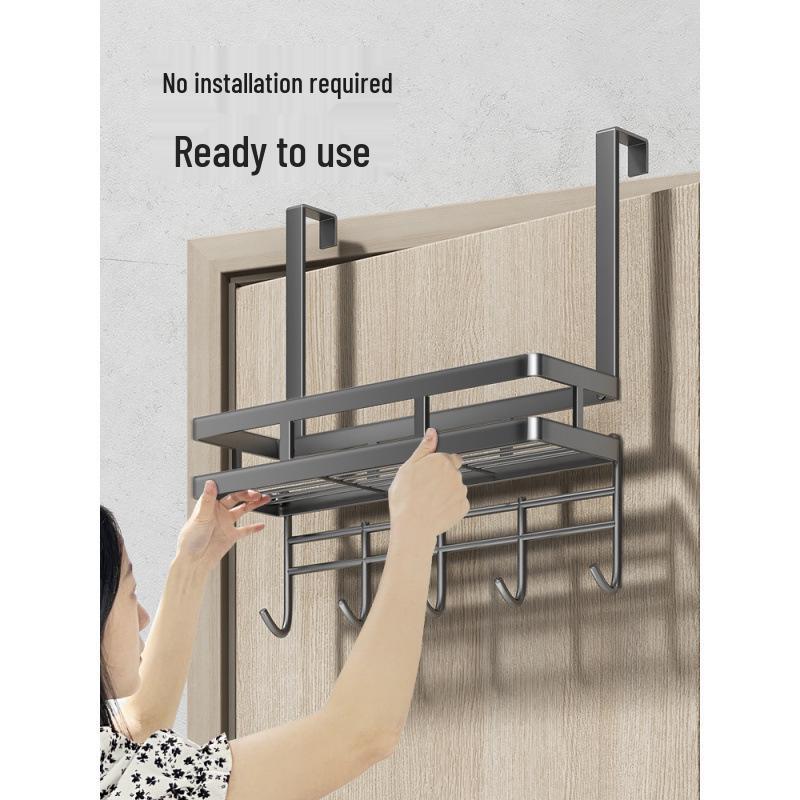 Adhesive No-Drill Door Hook Rack for Clothes