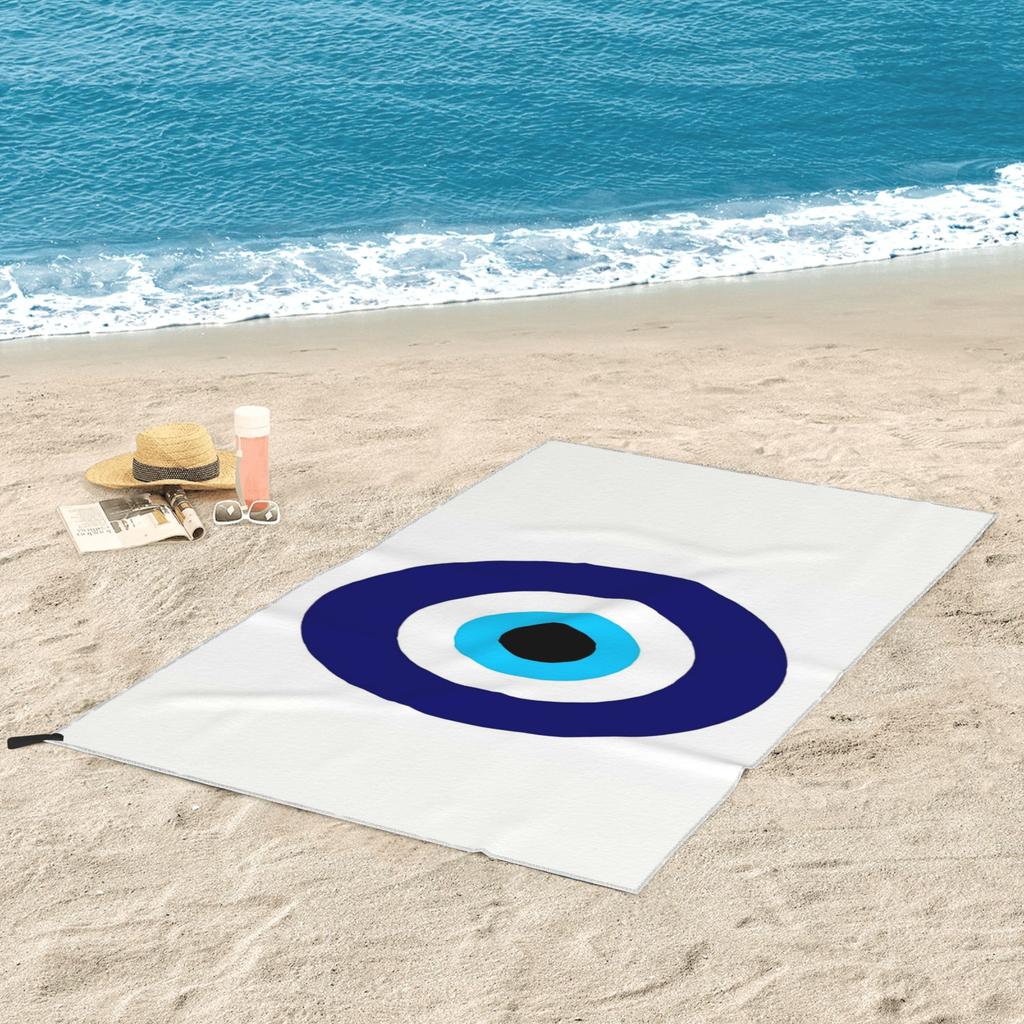 Magisches Auge Fünf-teiliges Set Böses Auge Strandtuch Weiche Mikrofaser Schnelltrocknend Saugfähig Schnelle Handtücher Für Yoga