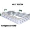 Galvanized Raised Garden Beds for Vegetables Large Metal Planter Box Steel Kit Flower Herb 6 X 3 X 1 Ft 2 Pack Galvanized