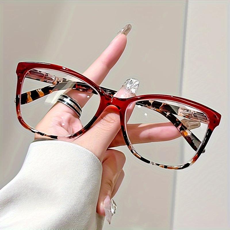 

Elegant Cat Eye Reading Glasses, Full Rim Polycarbonate Frame with Floral Embellishment, Fashionable Decorative Eyewear 150