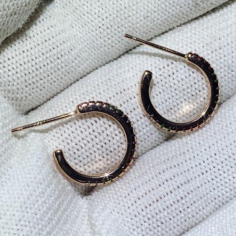 Klasické šperky s briliantovým brusem Pravé stříbro 925 Více drahokamů 5A Zirkon Populární dámské svatební náušnice pecky dárek