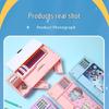 Multifunctional Calculator Pencil Case: Large Capacity Plastic Stationery Box for Primary School Students