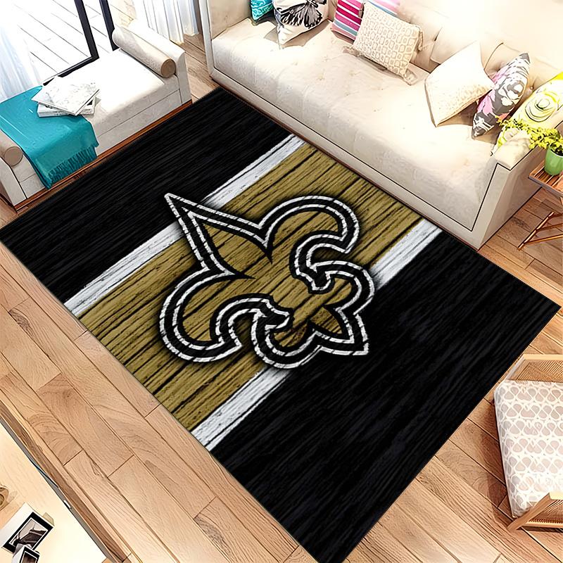 New Orleans Saints (14) Rug Suitable For Living Rooms Bedrooms Computer Rooms Dining Areas And Placement Under Tables And Chairs Also An Ideal Choice