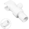 Handheld Shower Head Holder, G1/2 inch Thread Universal White Shower Wand Holder Adjustable Shower Arm Mount Shower Bracket Adapter for Connecting