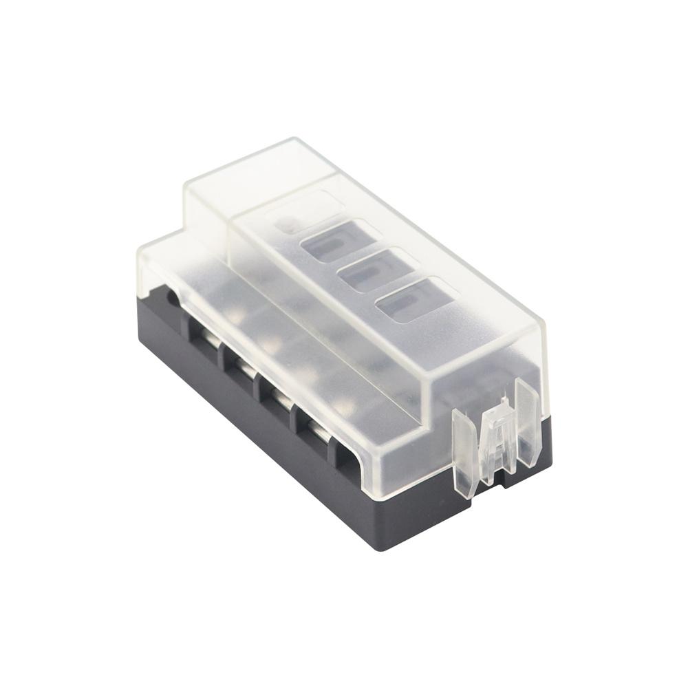 32V 4-Way Compact Fuse Box with Single Input and 4 Output For Car Marine Boat RV