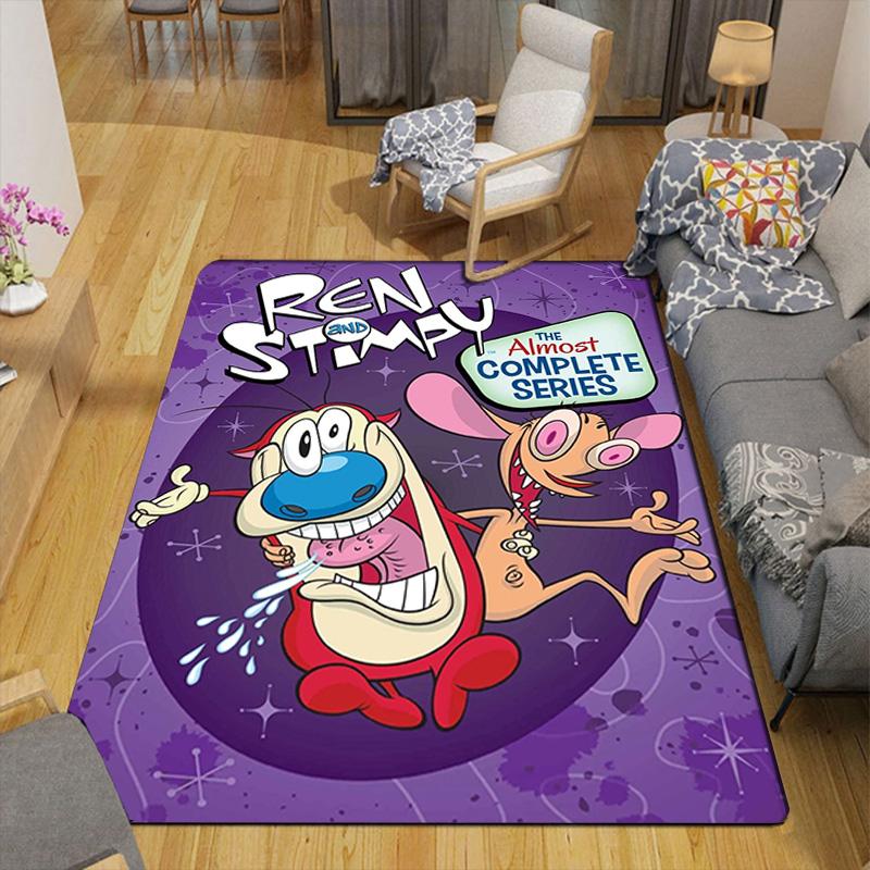 The Ren & Stimpy Show Rug Floor Mat for Living Room or Bedroom Soft and Comfortable Carpet a Gift for Birthday and Holiday.