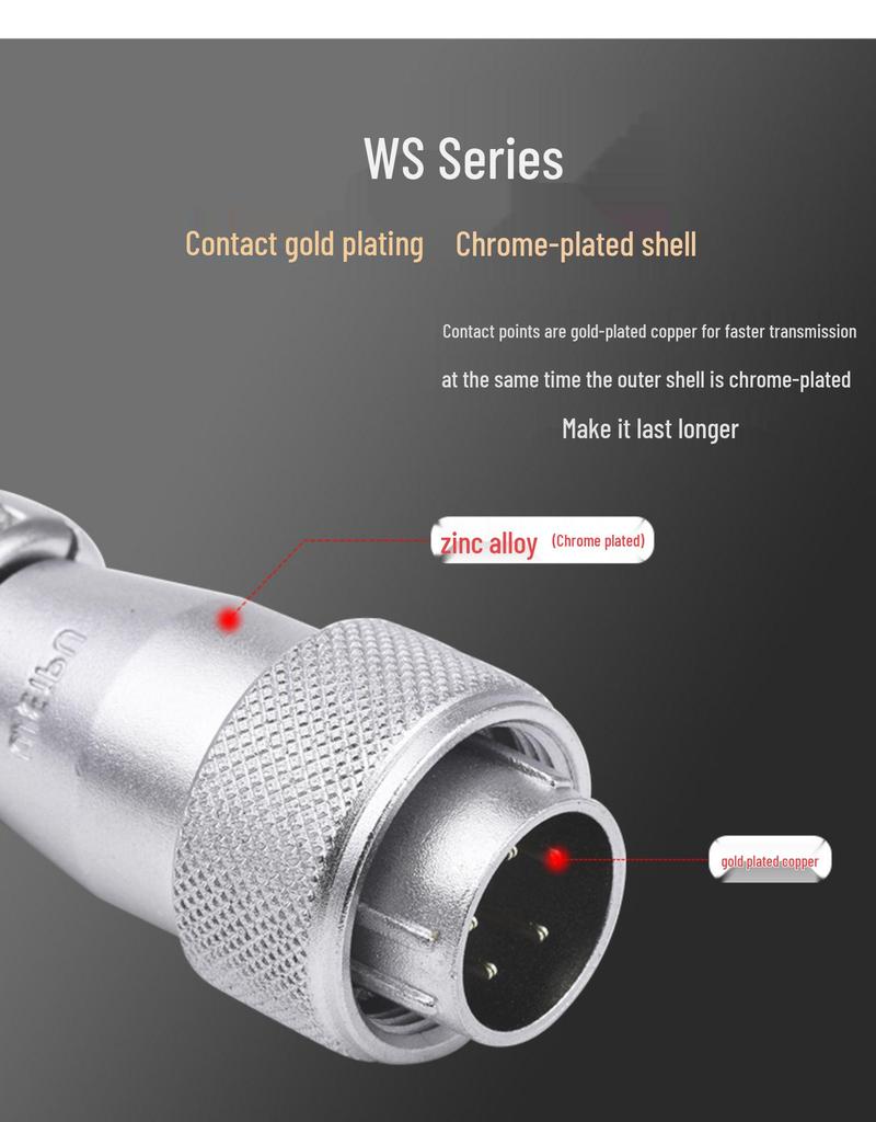 Weipu WS28 23-Pin Aviation Plug Connector, Male-Female Threaded, 479-Hole, 10P12, 16-Pin, 20/26-Pin