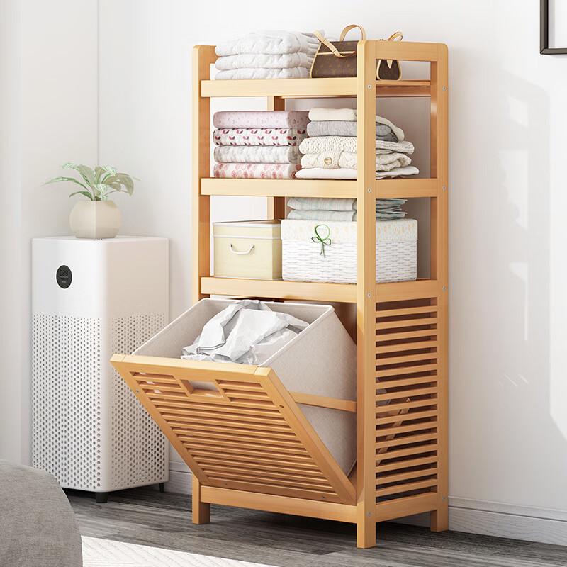 Changshen Wicker 3-Tier Storage Basket & Laundry Hamper