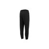 Adidas Essentials Knit Pants with Letter Print and Elastic Cuffs Men Bottoms Black IA8187