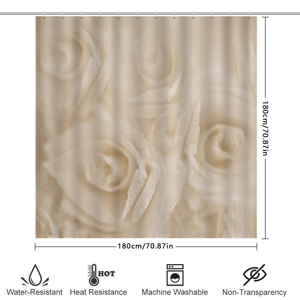 White Rose Print Shower Curtain With High-Quality Fabric For Bathroom Decor Perfect Gift Idea 175X203Cm69 X80InchAliexpress