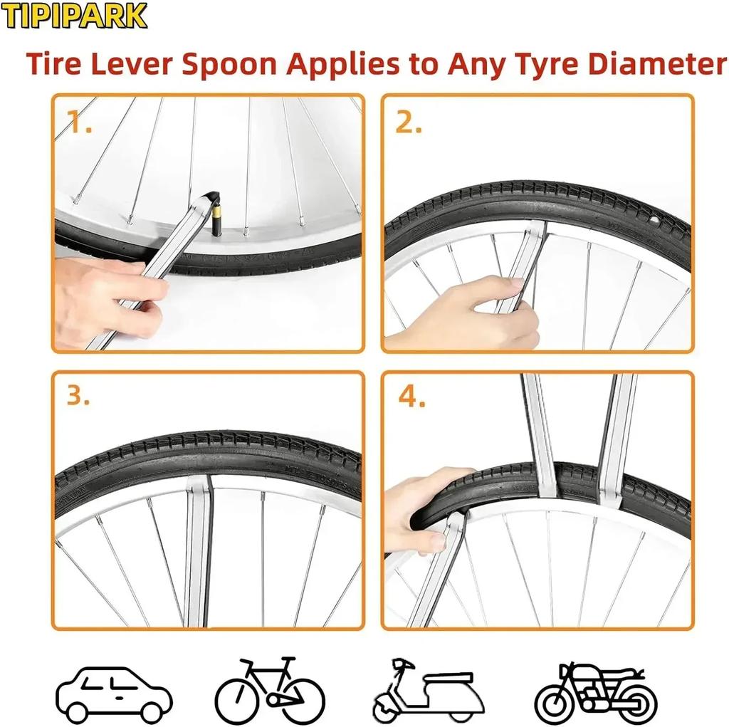 Car Repair Tools Steel Spoon Tire Iron Rim Opener Lever Changer Motorcycle Cycling Repair Tools For Bicycle Car Accessories