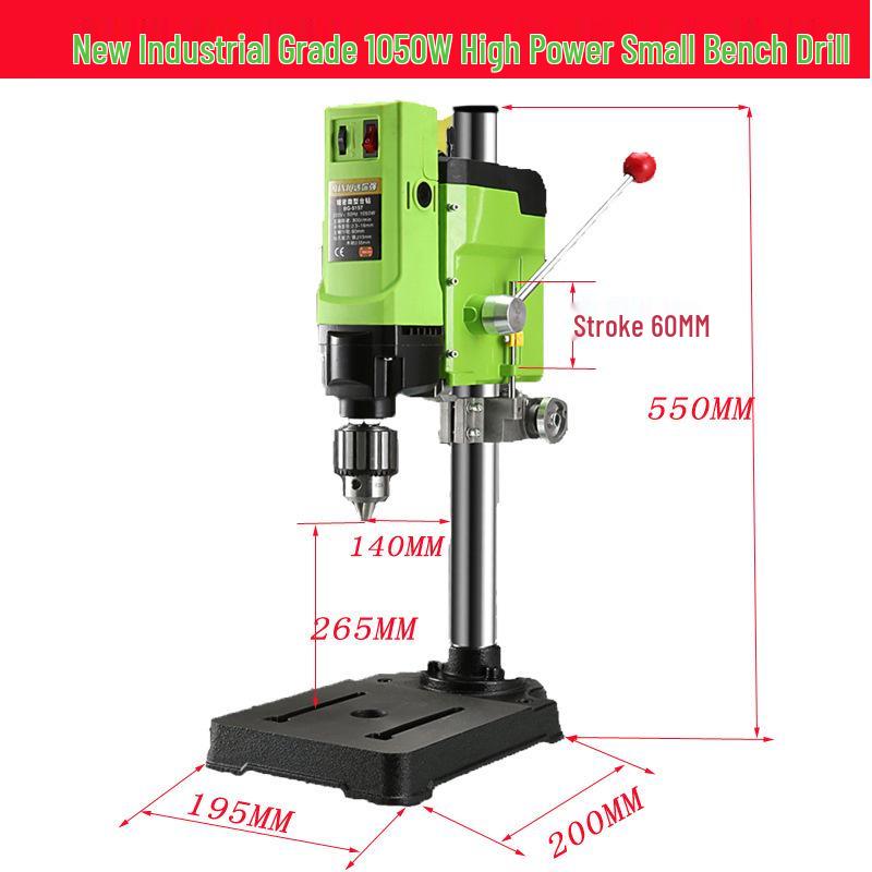 Mini Precision High-Speed Bench Drill: Multifunctional Compact Tabletop Press for Bead Making and Milling