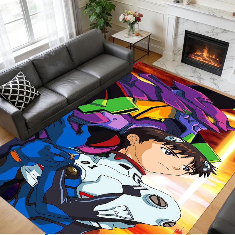 Crystal Velvet Rug Soft Non Slip Indoor Floor Mat Home DecorNeon Genesis Evangelion