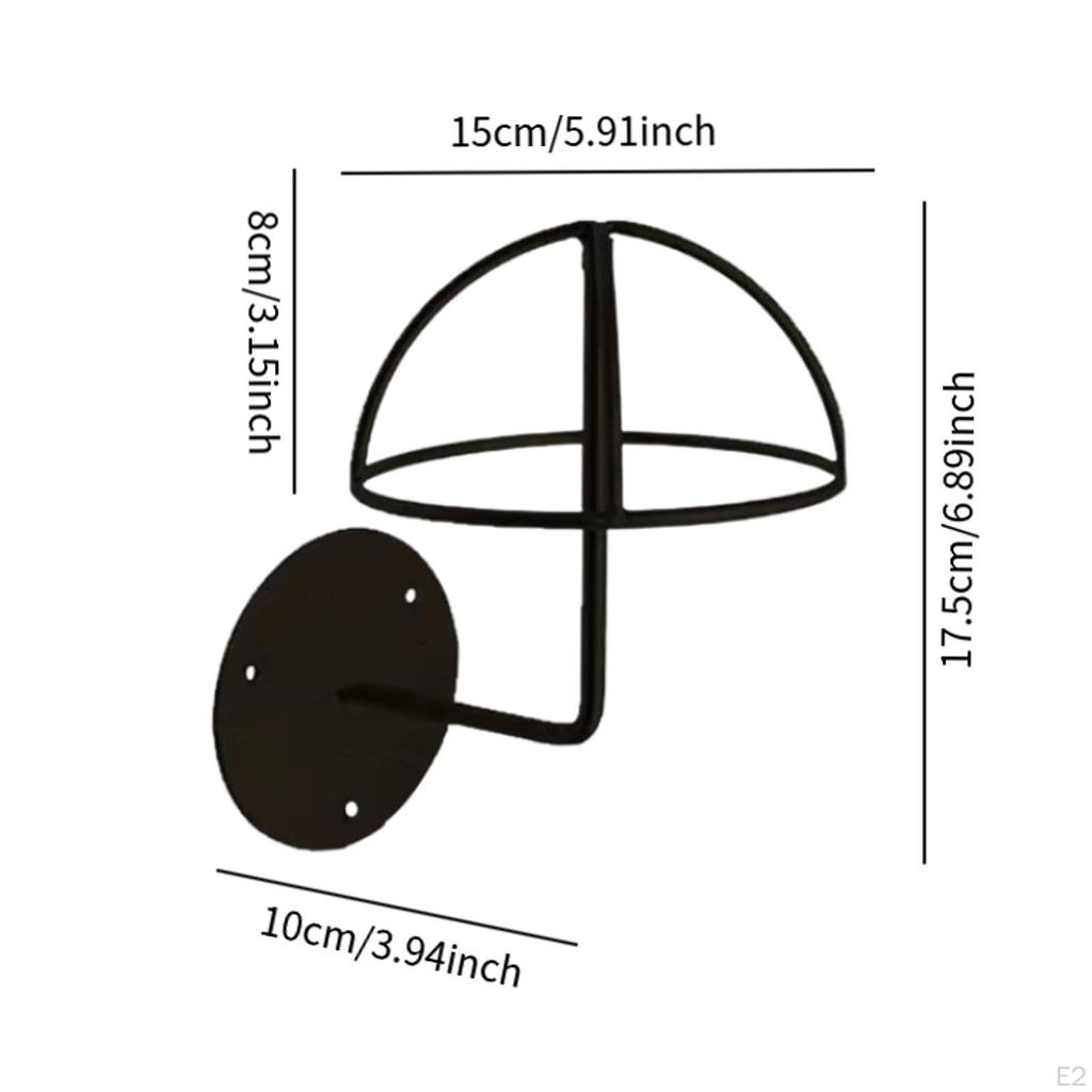 Hat Display Rack Baseball Cap Holder AntiSlip Wall Mounted Stable Wig Stand Prop for Shop
