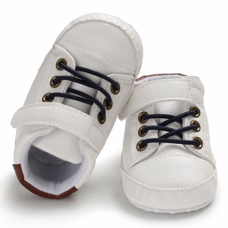 Spring and Autumn 0-1 Years Old Baby Learning Shoes High-top Casual Shoes Leather Baby Shoes Baby Shoes