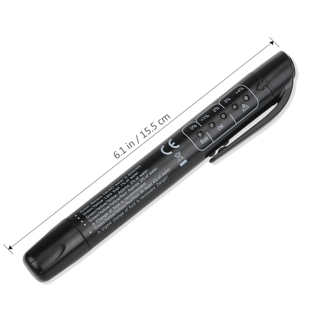 Leorx Brake Fluid Tester Pen Black Plastic Metal Car Maintenance Tool for Fluid 4 Indicator